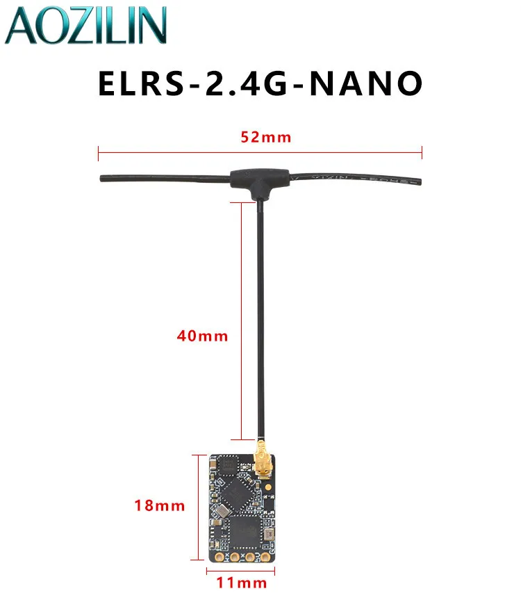 AOZILIN BAYCK ELRS Nano Receiver 2.4G 915MHz Low Latency RX Fit TPRO TX16S Radio Transmitter For FPV Racing Model Parts