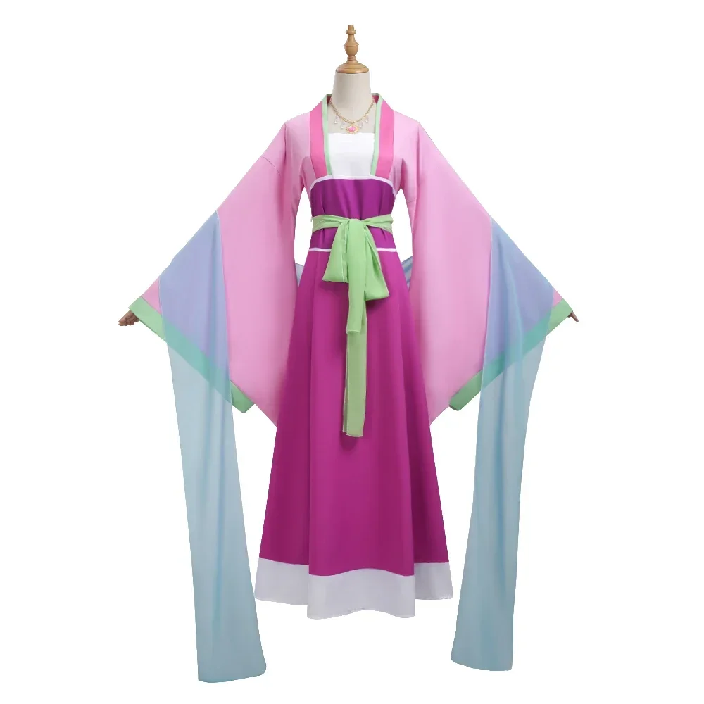 

Maomao Cosplay Costume Wig Anime The Apothecary Diaries Pink Dress Halloween Party for Women