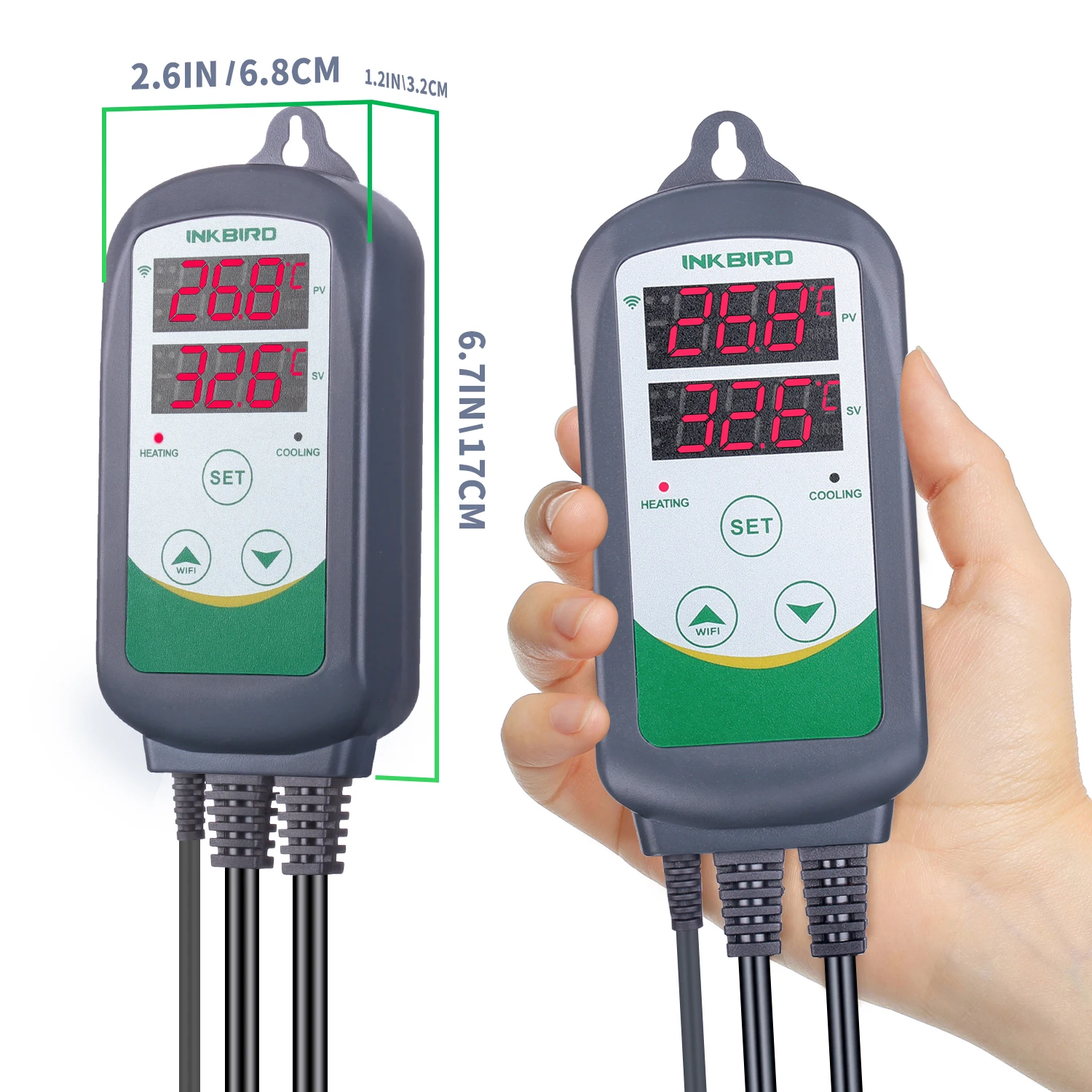 INKBIRD ITC-308-WIFI Heizung Kühlung Digitaler Temperaturregler IHC-200-WIFI Feuchtigkeitsregler Kostenlose App-Fernbedienung – Detail 4
