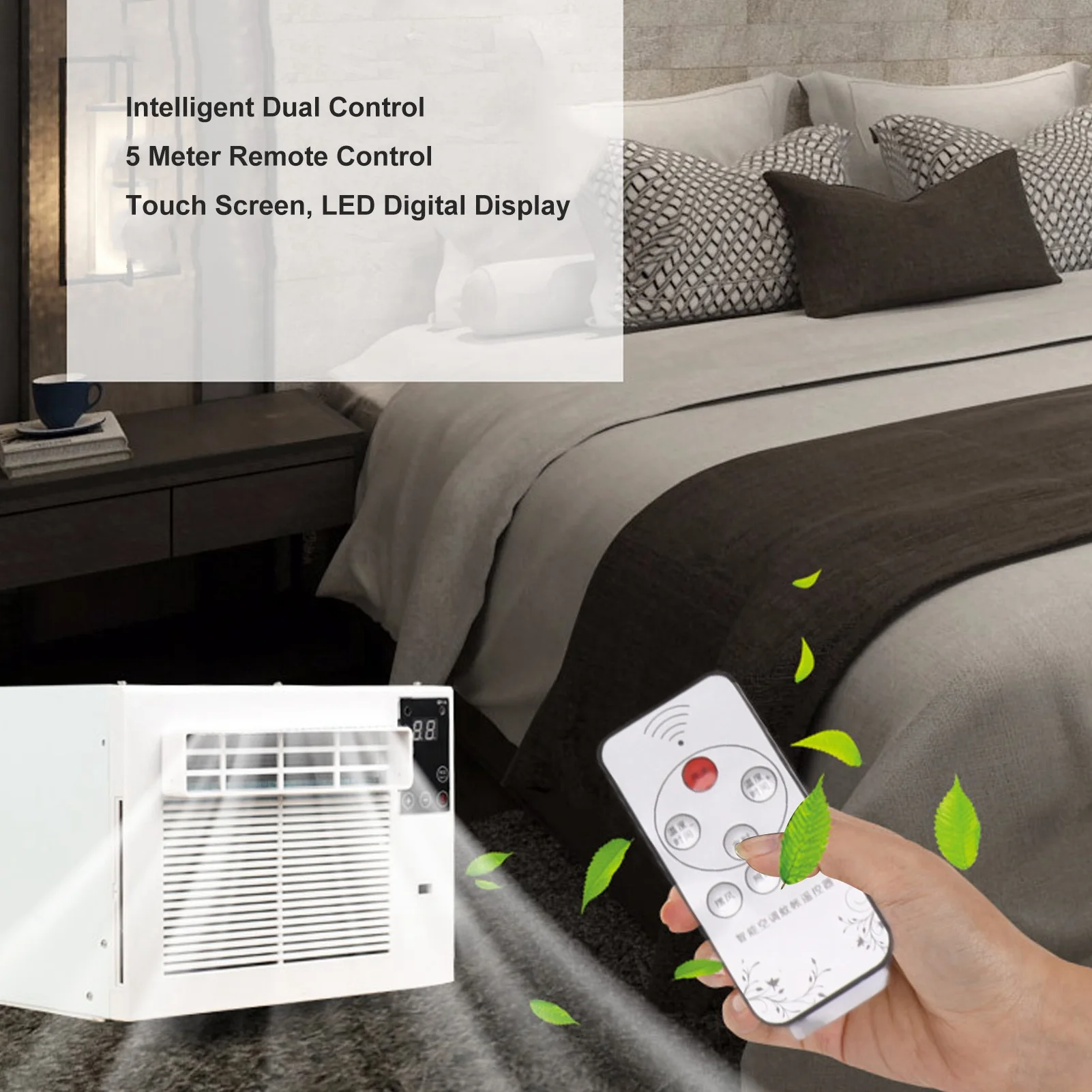 مكيف هواء محمول يعمل باللمس جهاز تحكم عن بعد ، مبرد هواء للتخييم ، سيارة ، مطبخ ، خارجي W