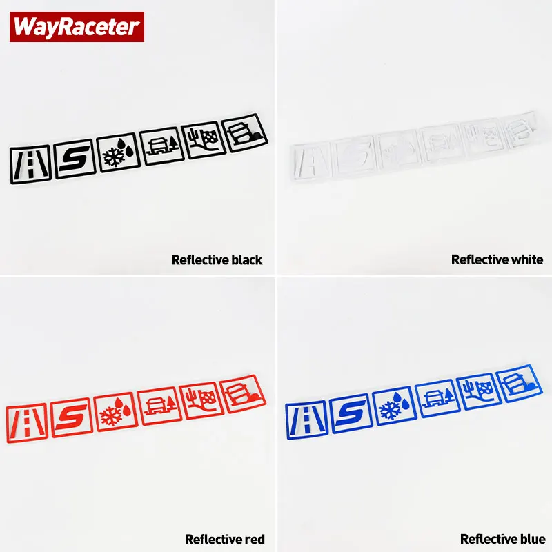 Reflective Door Trunk Side Window Sticker Terrain Response Icons Graphics Vinyl Decal For Ford F-150 Ranger Raptor Accessories