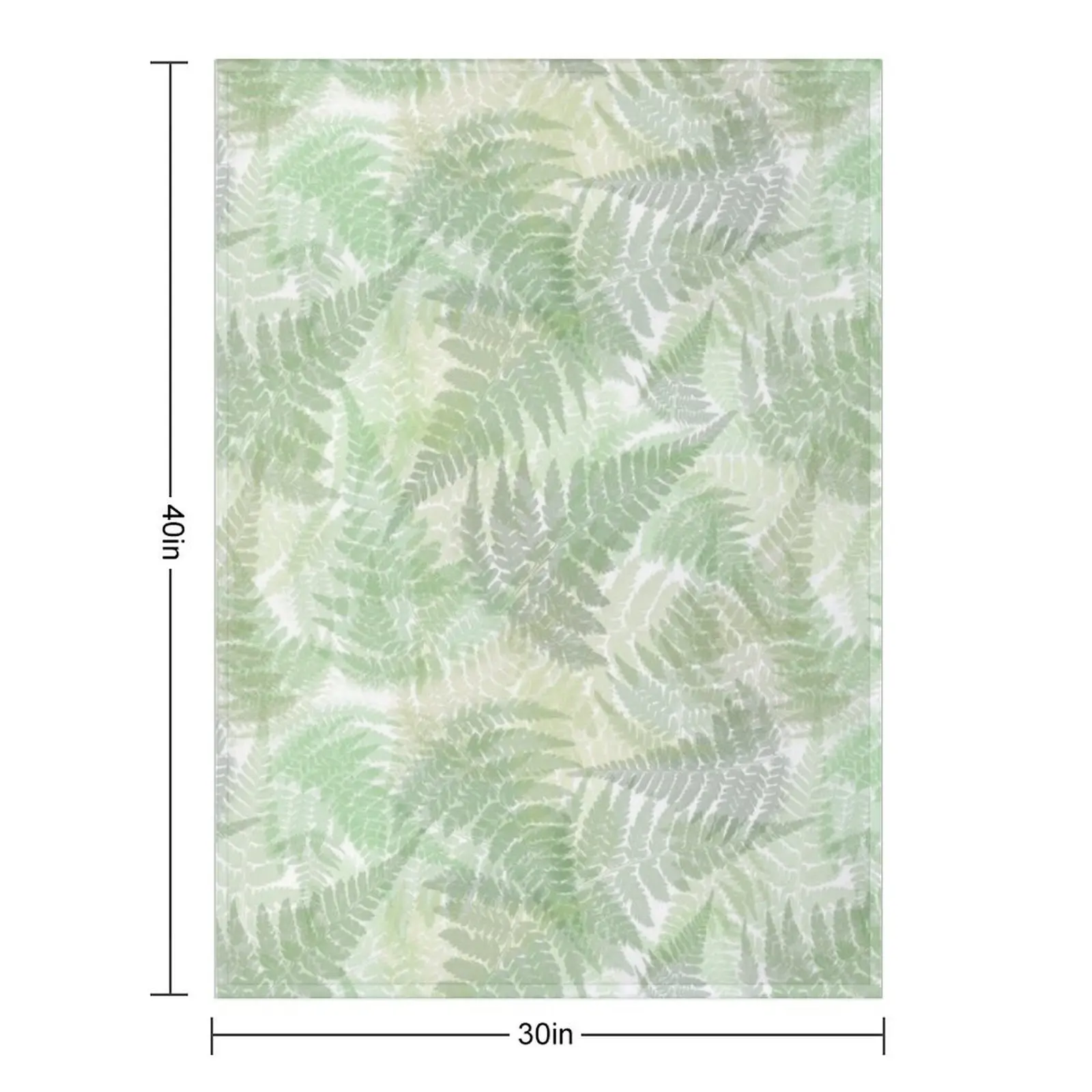 Fern Leaves Pattern Throw Blanket For Sofa Thin Plaid Furry Loose Blankets