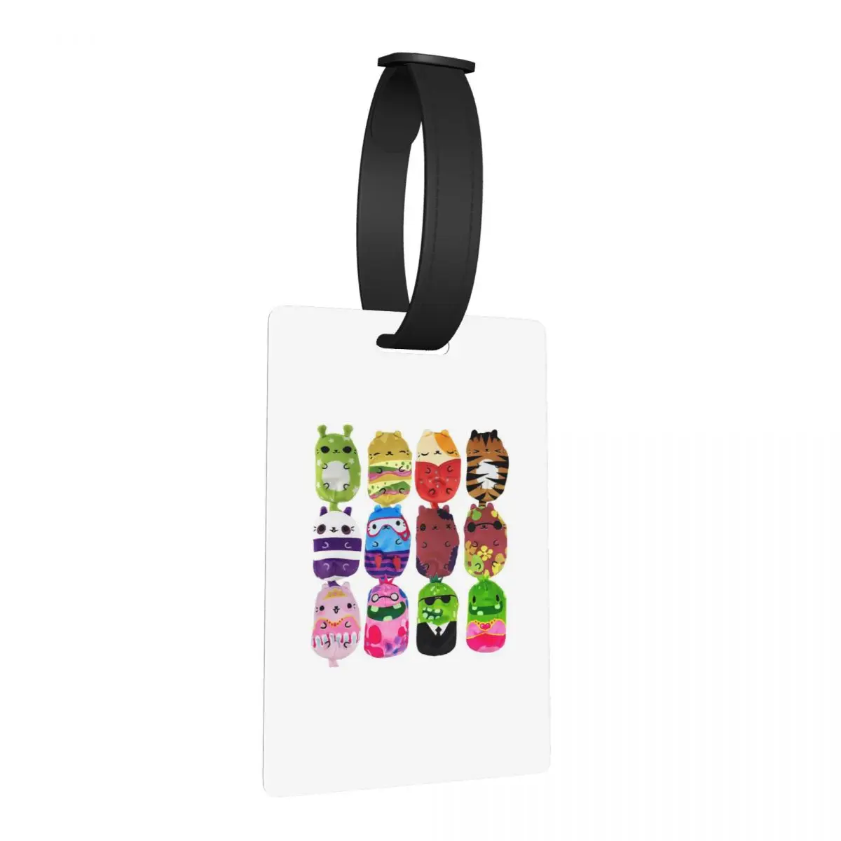 

Набор из 12 бирок для багажа «Кошки против огурцов», аксессуары для чемоданов, дорожные бирки для багажа, держатель для идентификационной этикетки с именем и адресом