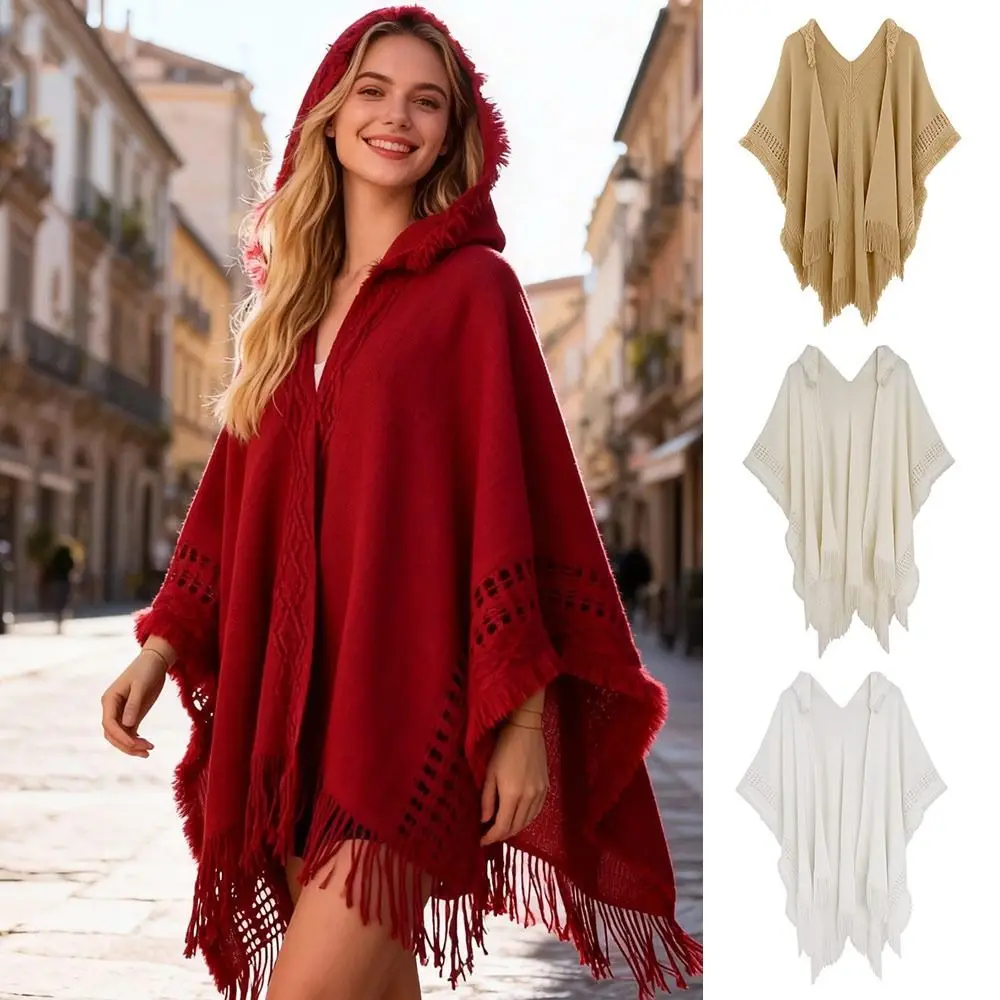 

Новая однотонная толстовка с кисточками, шаль с кисточками, вязаная накидка, большие шарфы для путешествий
