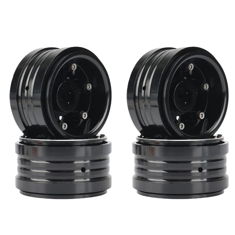 4PCS Metal 2.9 Beadlock Wheel Rim Hub For 1/6 RC Crawler Car Axial SCX6 AXI05000 JEEP JLU Upgrades Parts Accessories