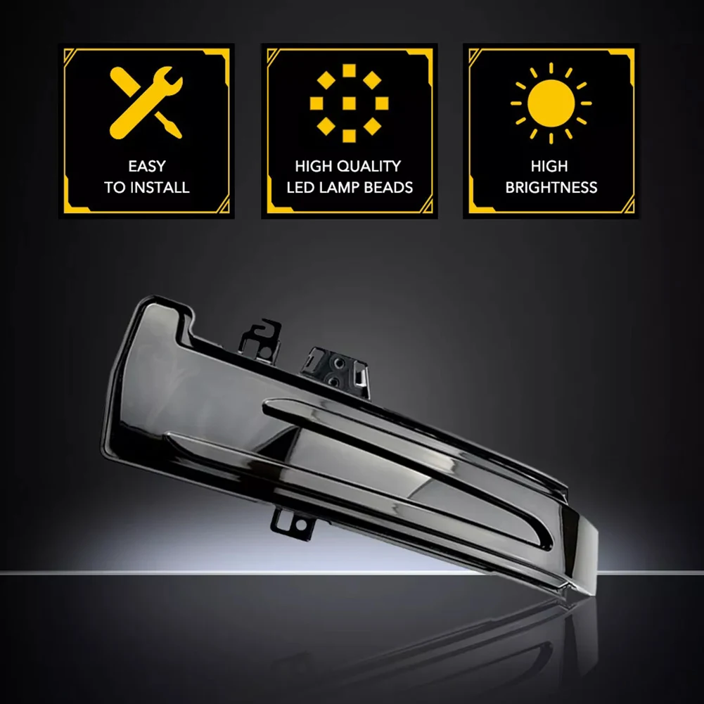 2 قطعة LED مرآة بدوره مصباح إشارة مقاوم للماء الجانب مرآة مؤشر مصباح الغبار LED الديناميكية بدوره مصباح إشارة اكسسوارات السيارات #4
