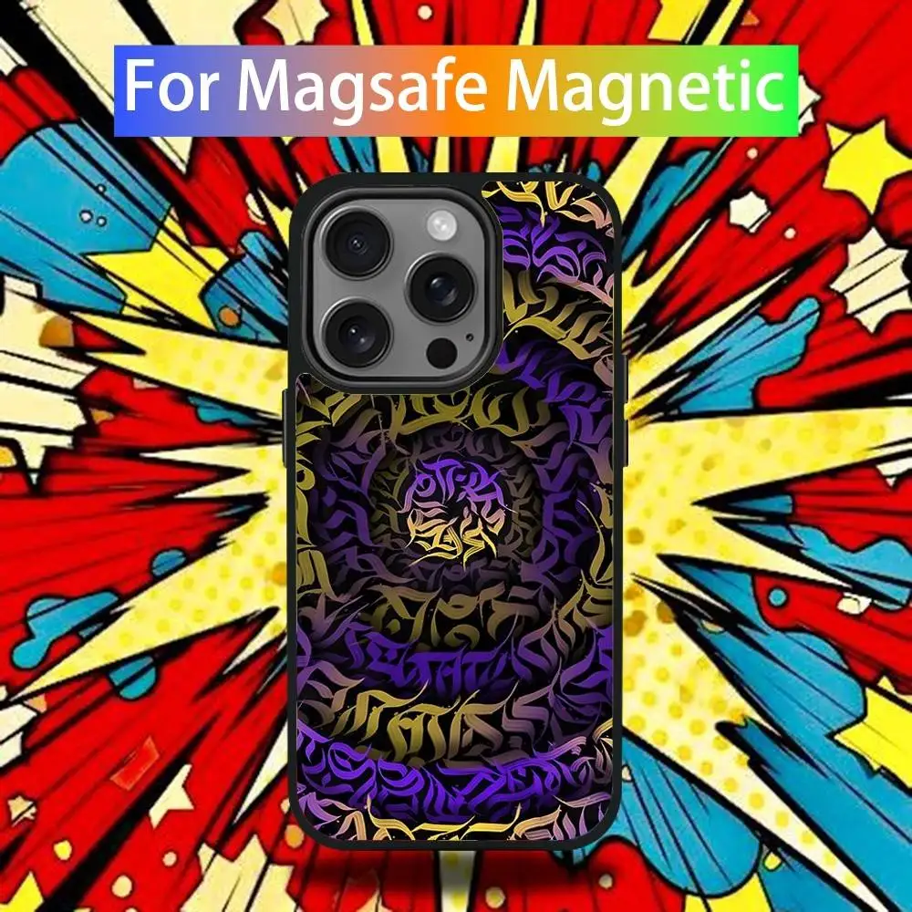 P-Pokras L-Lampas Art Etui na telefon iPhone 16,15,14,13,12,11,Pro,Max,Plus,Mini,SE4,E Magnetyczne bezprzewodowe ładowanie Magsafe