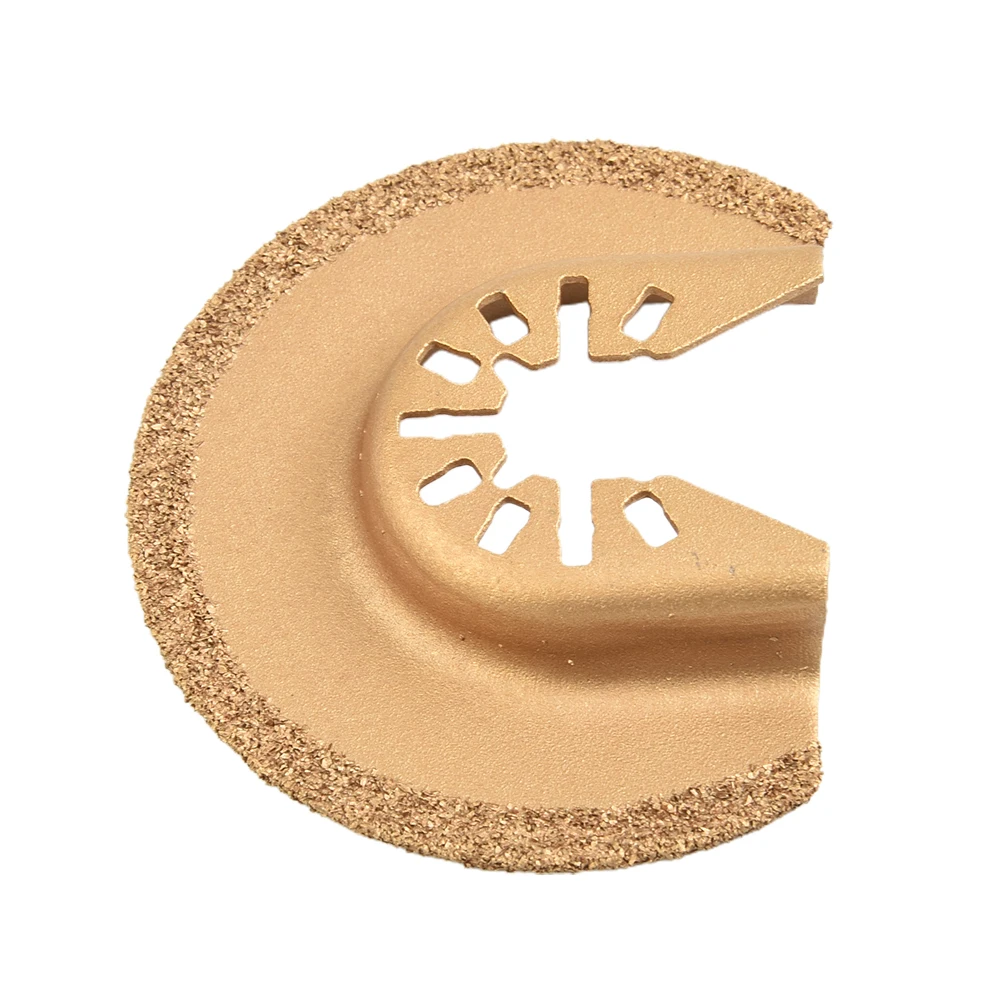 64mm Multitool Saw Blade Half Circle Diamond Quick Release Oscillating Saw Blade Multi Power Tools Cutting Disc For Grout Tiles