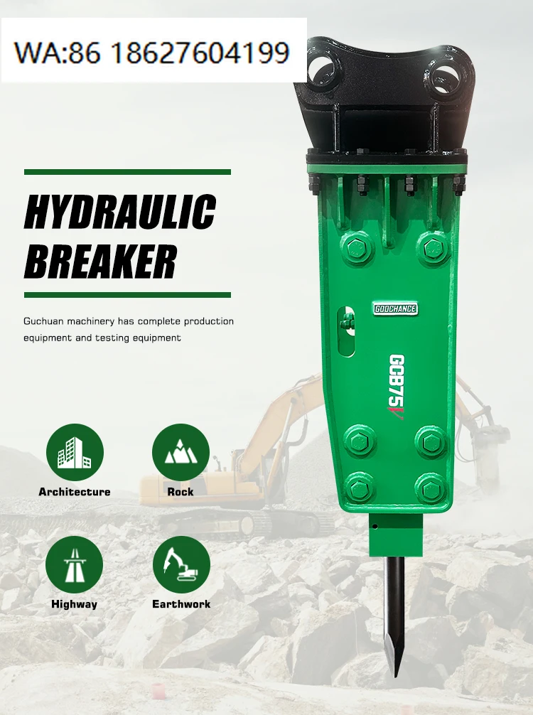 

Sewoomic Brand 75mm Chisel GCB75V SB43 Open Type Hydraulic Rock Road Stone Hammer Breaker