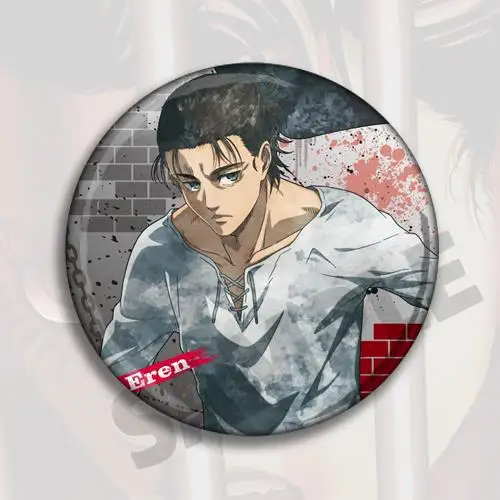 Attacco su Titano Anime Distintivo Pin Set Mikasa Ackerman Eren Jaeger Levi Ackerman Armin Arlert Sasha Braus Levi Ackerman