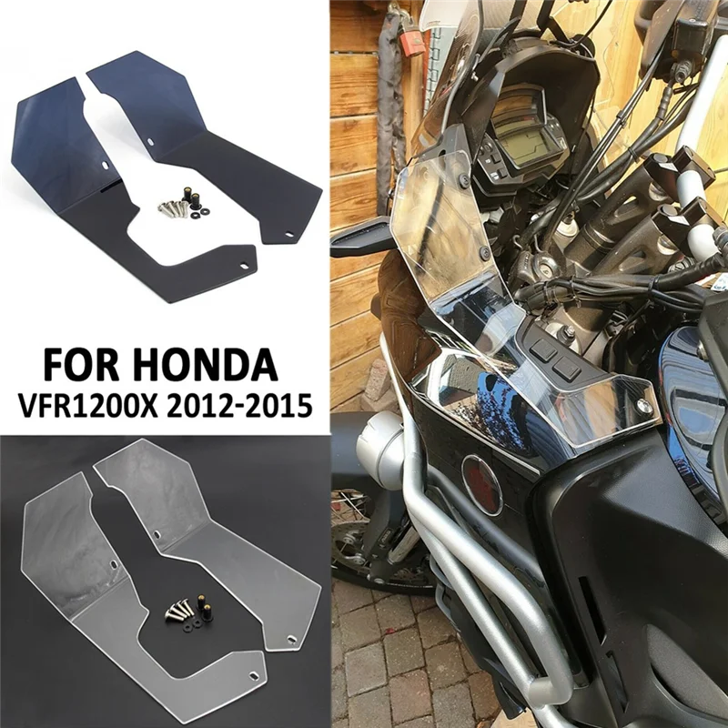 -MEOF Pára-brisa lateral da motocicleta parahonda vfr1200x defletor de vento forhonda vfr1200x crosstourer transparente