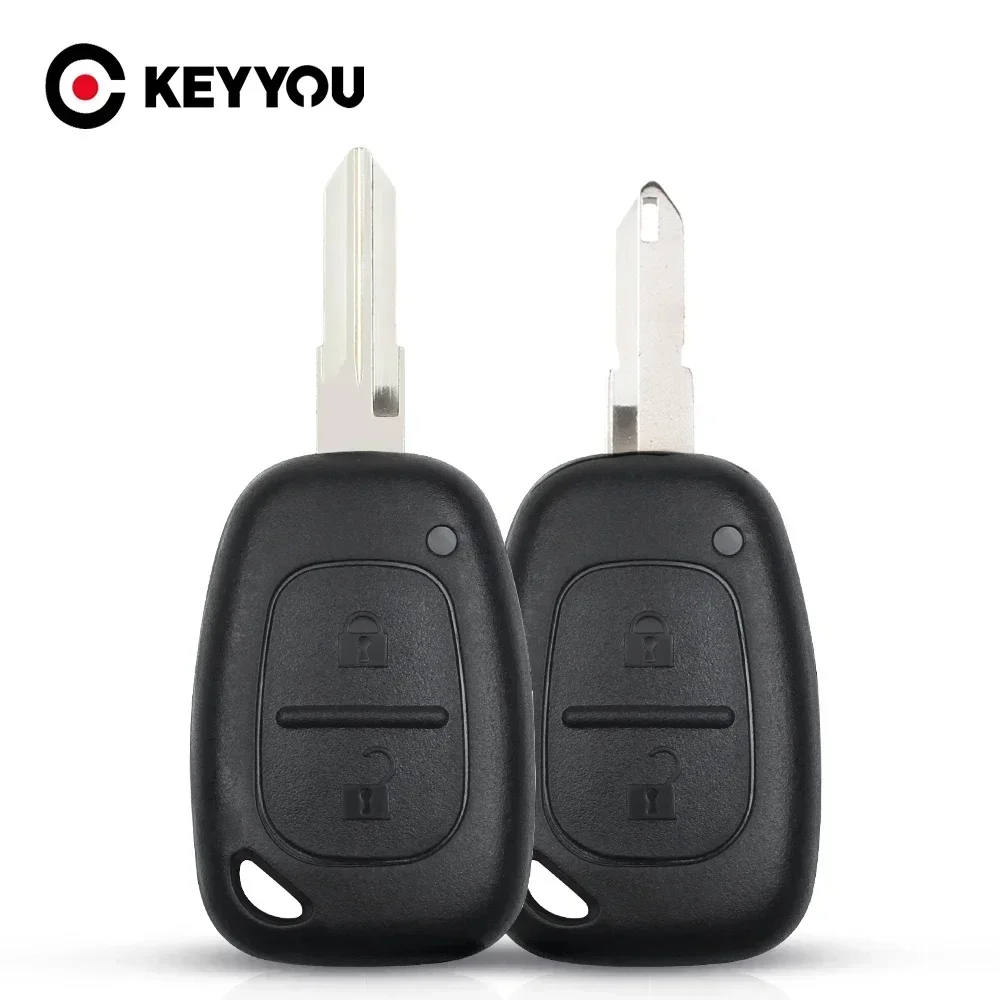 

KEYYOU 10pcs/lot 2 Buttons Car Remote Key Shell Fob Case for Renault Traffic Master Vivaro Movano Kangoo 2003-2013
