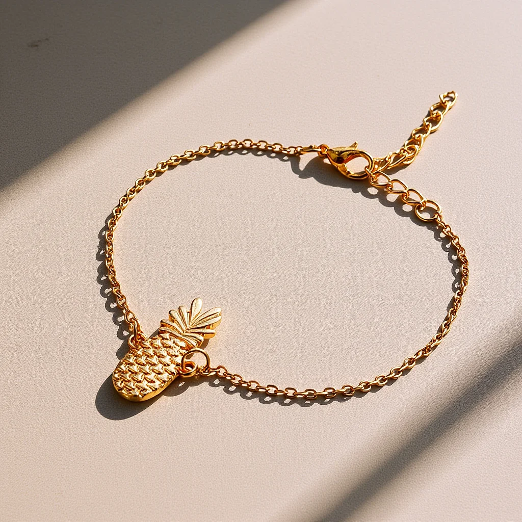

Bohemia Pineapple Ankle Bracelet Hollow 3D Gold Chain Foot Chain Foot Jewelry Women Anklet Beach Barefoot Lightweight Stylish