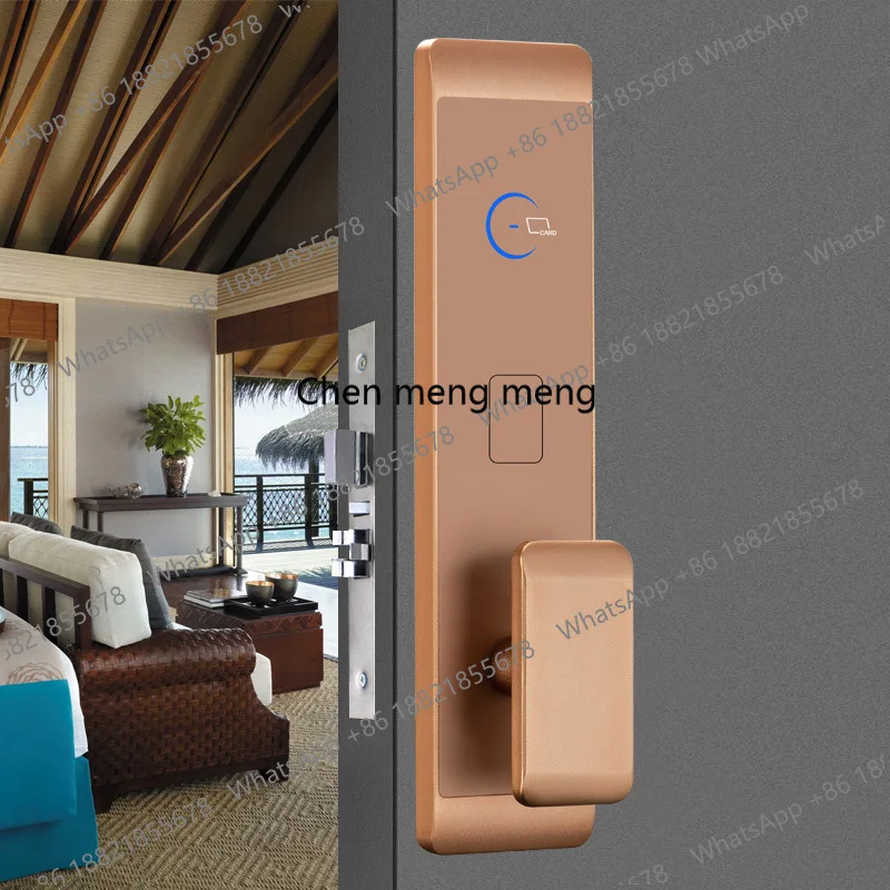 

Отель, деревянная дверь с картовым замком, апартаменты, умная комната для гостиной семьи, индукционный замок для гостиниц с магнитной картой