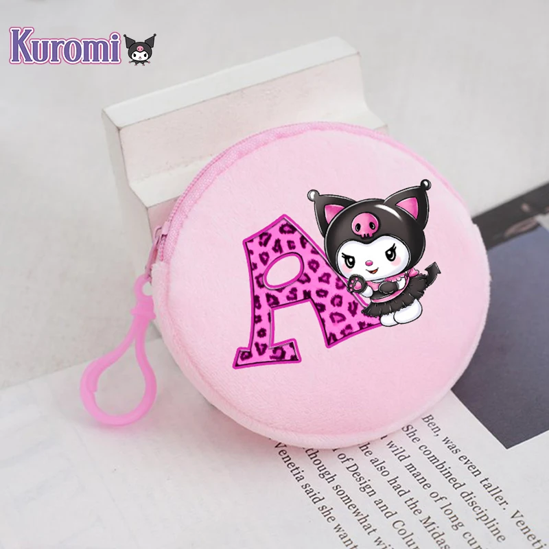 

Kuromi Coin Purse Sanrio Kawaii Anime Figures Character Mini Wallets Backpack Decoration Pendant Storage Bag Boy Girl Toys Gift