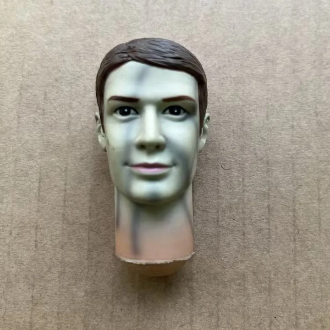Cabezas de muñeca soldado masculino a escala 1/6 con cara rara, figura coleccionable para hacer muñecas DIY, cabezas de soldado de cuello largo