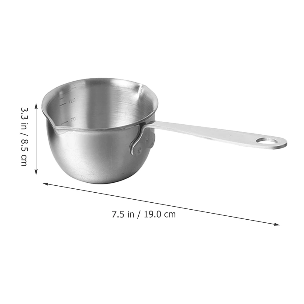 

Stainless Steel Milk Pot Sauce Pan Compact Design Easy Clean Cooking Glass Household Ramen Stove Top Steel Pots