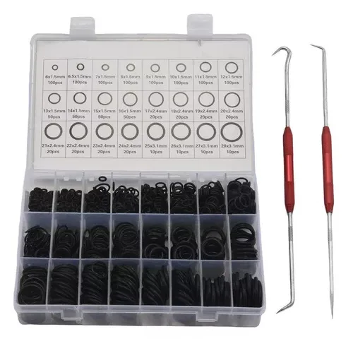 

1200pcs Black High Temp Resistant NBR Rubber O-Rings Waterproof Sealing Gasket Kit