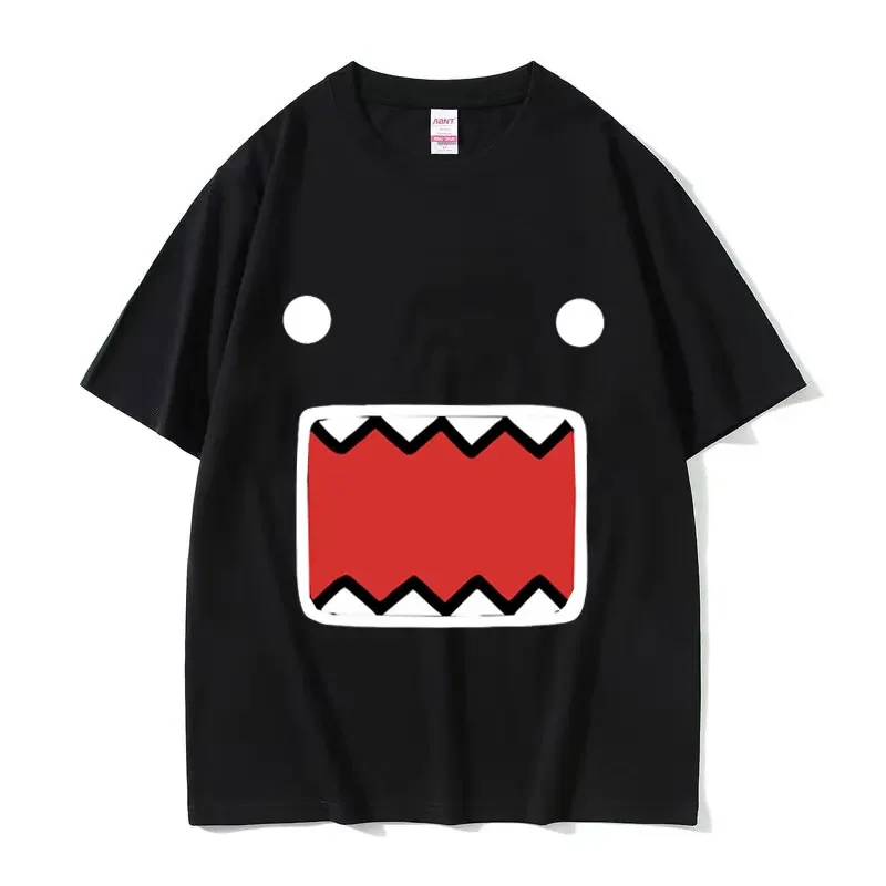 

O-Neck Fashion Quality T-Shirt Casual Face Domo Kun Funny Meme Women Summer Summer Short Sleeved Harajuku Streetwear Tops Tees