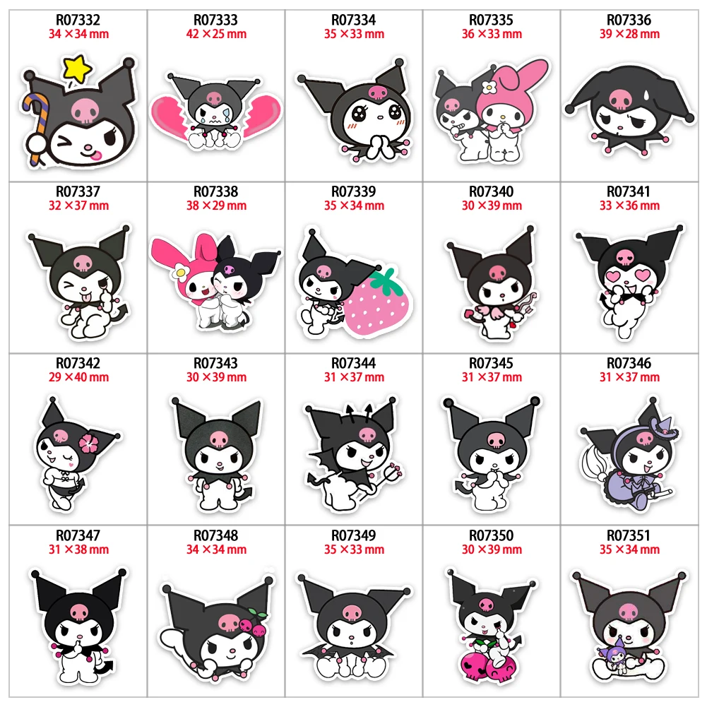 Japanese Cartoon Sanrio Kuromi Resin Planar For DIY Earrings Home Phone Case Bag Accessories 10 Pieces/lot