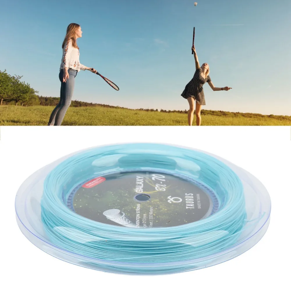 200M Badminton Racket String 0.7mm Elastic Badminton Racket Line Durable Blue Badminton Racquet Restringing