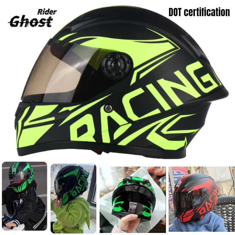 

DOT Certification Children Safety Riding Helmets CuteFull Face for Four Seasons Outdoor Sports Head Bicycle Motorcycle Helmet
