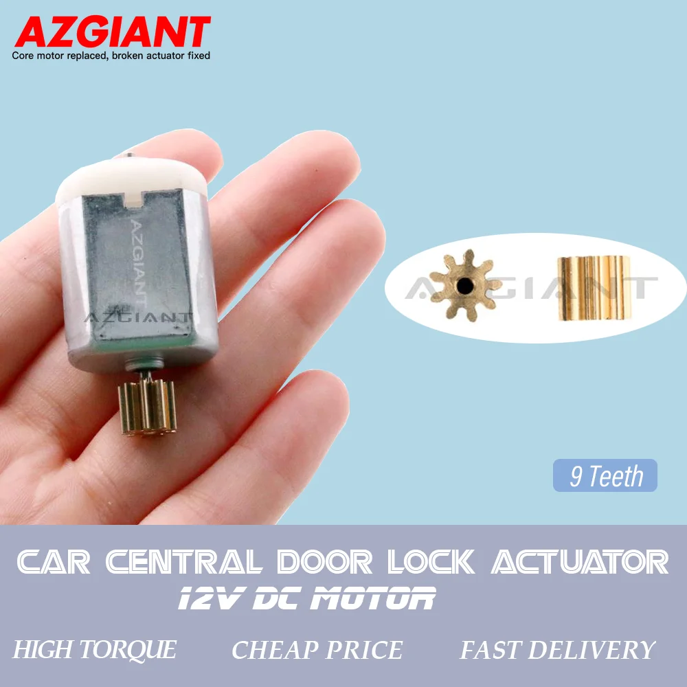 

AZGIANT 9teeth For Citroën Berlingo Xsara Front Automotive Door Central Lock Actuator 12V DC Motor Repair Kit Φ8.6*7.6MM