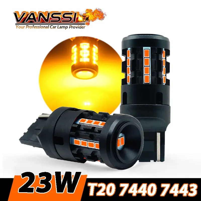 T20 7440 7443 LED Turn Signal Light Bulbs Amber Yellow 7441 7444NA