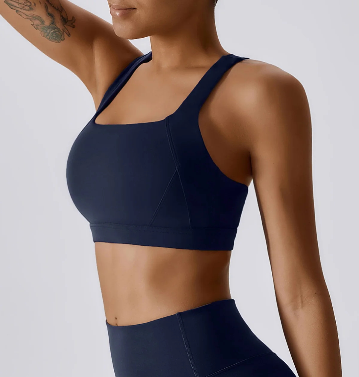 Hearuisavy Sport-Bh Gym Unterwäsche Hohe Festigkeit Stoßfest Lauf Yoga Crop Top Atmungsaktive Pilates Push-Up Fitness Tops Frauen – Detail 7