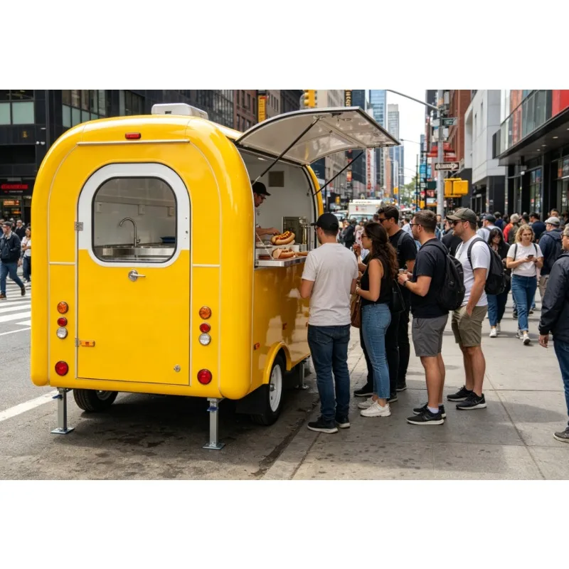 High Quality Stainless Steel Mobile Food Truck or Trailer with Rust Resistant Features for Sale