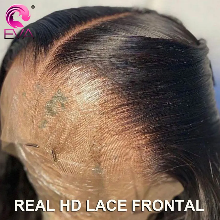 

Накладка для волос Eva Hair 13x6 HD Lace Frontal из натуральных человеческих волос, прямая, с невидимым HD-кружевом, имитирующим кожу, 5x5, 6x6, HD Lace Body Wave
