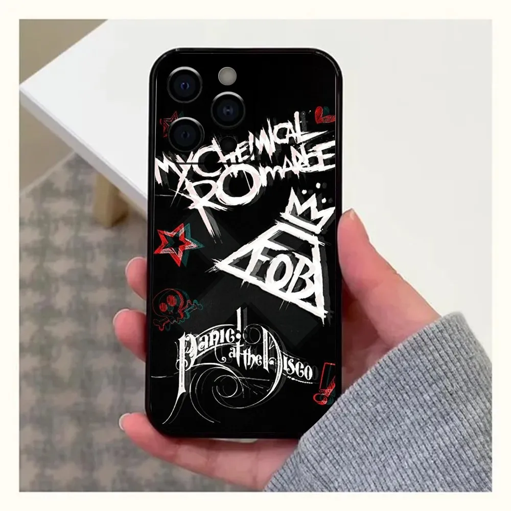 F-Fall Out Boy Band Phone Case For Apple iPhone 15,14,13,12,11,Pro,X,XS,Max,XR,Plus,Mini Soft Black Cover