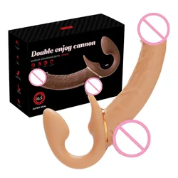 Lesbian Telescopic Dildo Vibrator For Women G Spot Vagina Stimulator Strapless Strap-on Dilbos Adult Sex Toys For Couple Gay