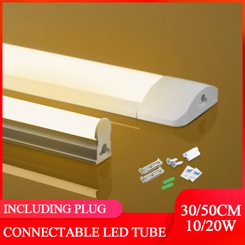LED Energy-saving Lamp Tube 220V Indoor Lighting Bar Family Bedroom Cabinet Kitchen Store Office Reading Lights Fixture T5 Tube