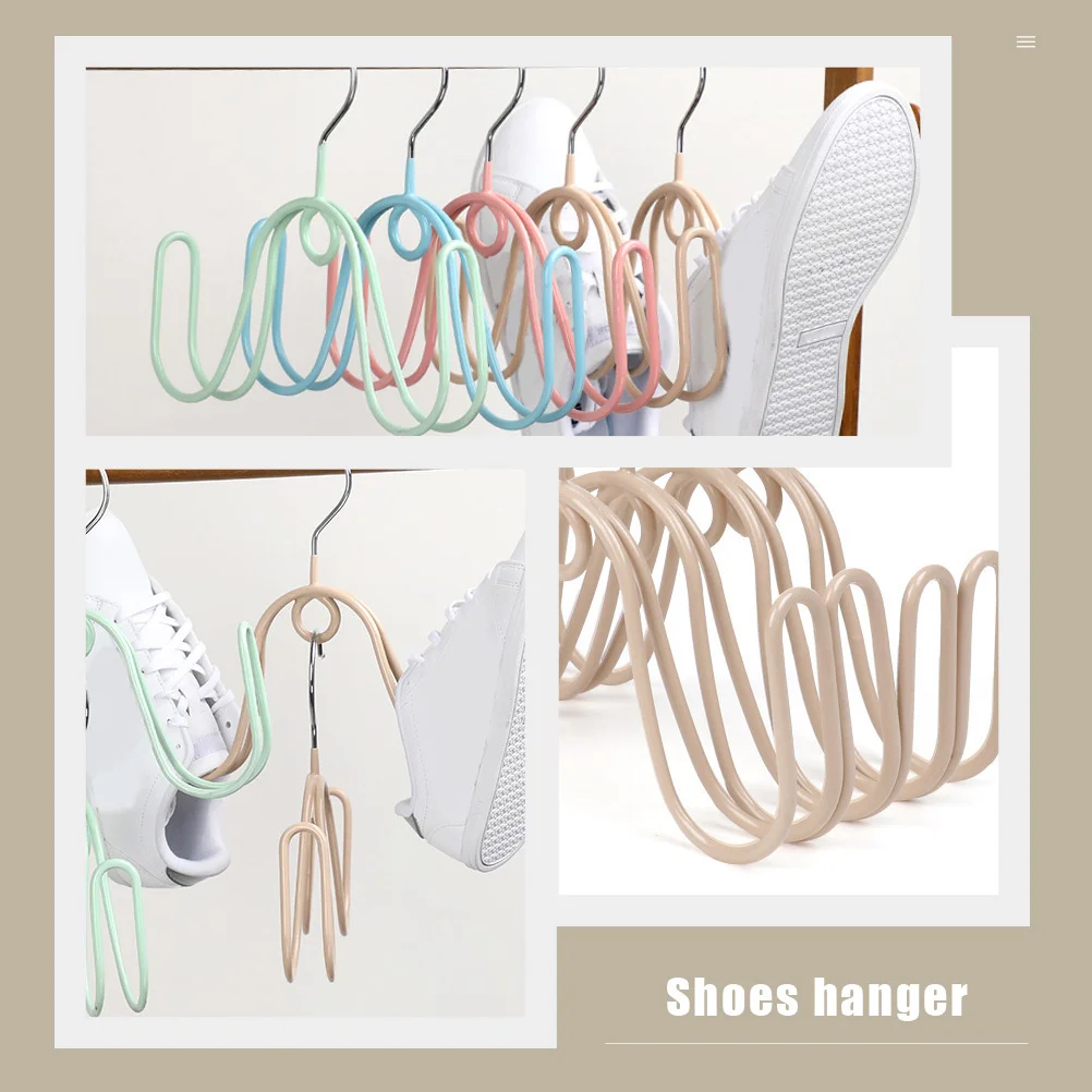 

4Pcs Shoes Drying Rack Premium Stainless Steel Anti Rust Hanging Holder for Home Dorm Closet Space Efficient Solution