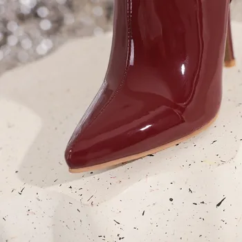Vera Patent Stiletto Ankle Boot