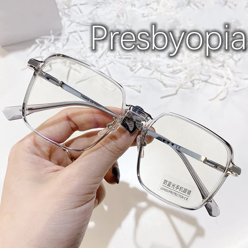 

Trendy Ladies Blue Light Blocking Glasses Men Women Anti-radiation Reading Glasses Fashion New Far Sight Presbyopia Eyeglasses