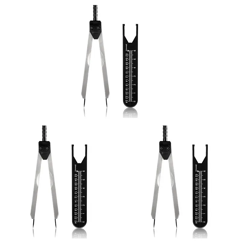 Ingenious-3X EKG Calipers ECG Caliper Measuring Tool With Ruler Black Caliper Divider For Nurse Or