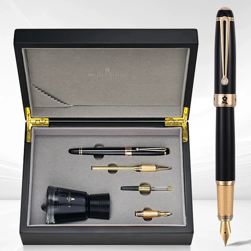 

Перьевая ручка Montagut 2000 и каллиграфический наконечник с изогнутым пером, сменный роллерный стержень, трехсторонний перо-наконечник F&M, чернила в бутылках, для бизнеса