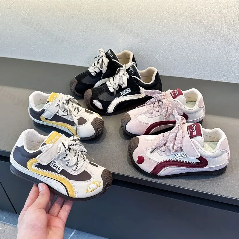 

Детские повседневные кроссовки, осень 2024, новые туфли на плоской подошве в полоску для мальчиков и девочек, классическая модная детская спортивная обувь на мягкой подошве в стиле ретро для бега