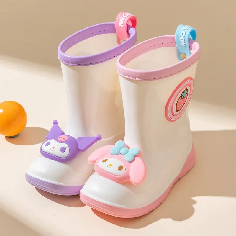 

Kawaii Sanrio My Melody Kuromi Hello Kitty Cute Cartoon Child Rain Boots Men and Women Kindergarten Water Shoes Festival Gift