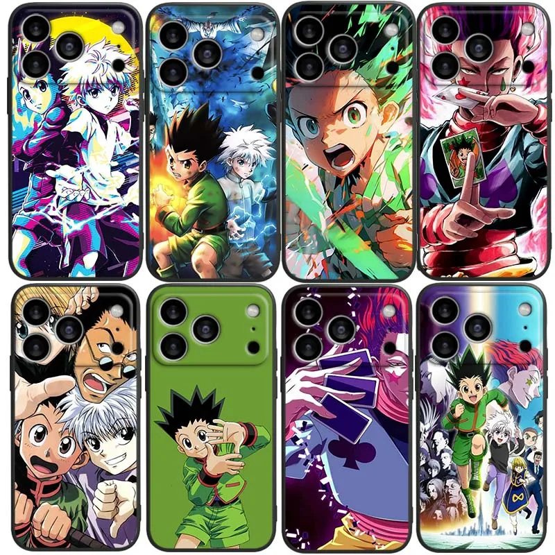 

Anime H-Hunters x H-Hunters Phone Case For Apple iPhone 17 16 16E 15 14 13 12 11 Pro Max Plus Air Black Soft Silicone Cover