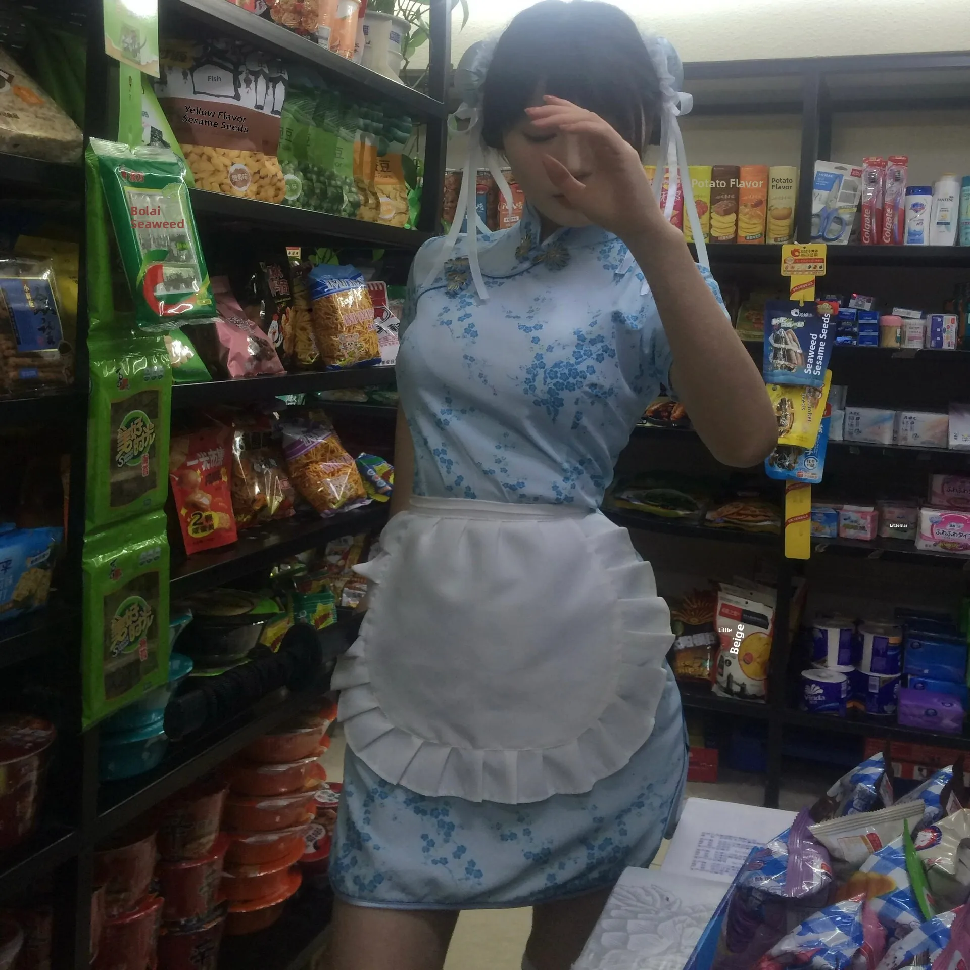 تنورة صينية جديدة من Sle Dr loween Cisas Cosplay orm تنورة خادمة ناعمة للفتيات ملابس يومية