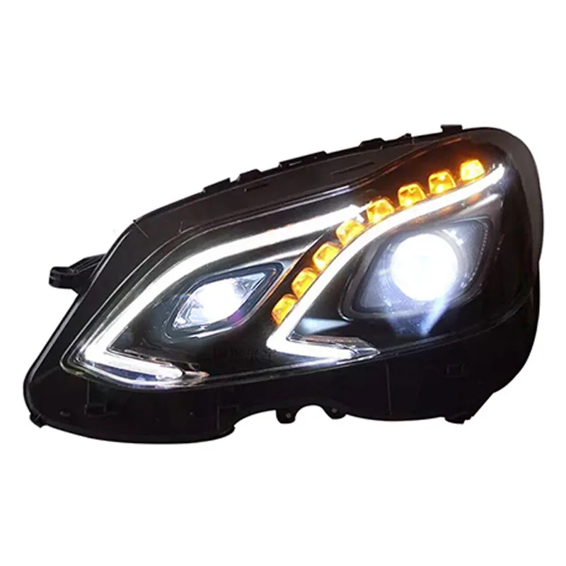 Lámpara de cabeza de estilo de coche para faros delanteros W212, 2009-2016, W212, E200, E300, E260, LED, DRL, lente de Proyector, accesorios para automóviles