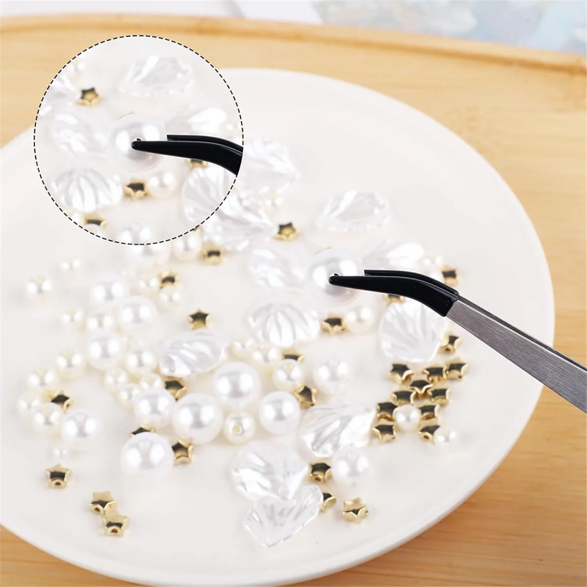 ESTR 2 шт. пинцеты для рукоделия, обратные пинцеты из нержавеющей стали с перекрестным замком, пинцеты прямого действия для изготовления ювелирных изделий, рукоделия