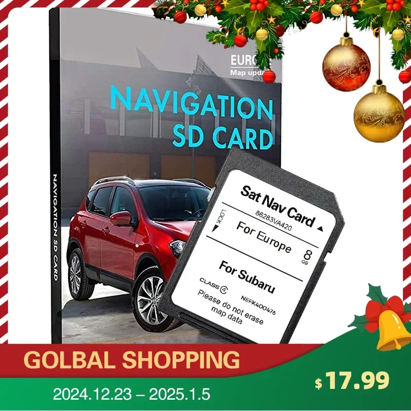 86283VA420 Sat Nav Update Map for Subaru BRZ Forester Impreza Car 2023 SD Card Map GPS Navigation EU UK 8GB with And Fog Flim