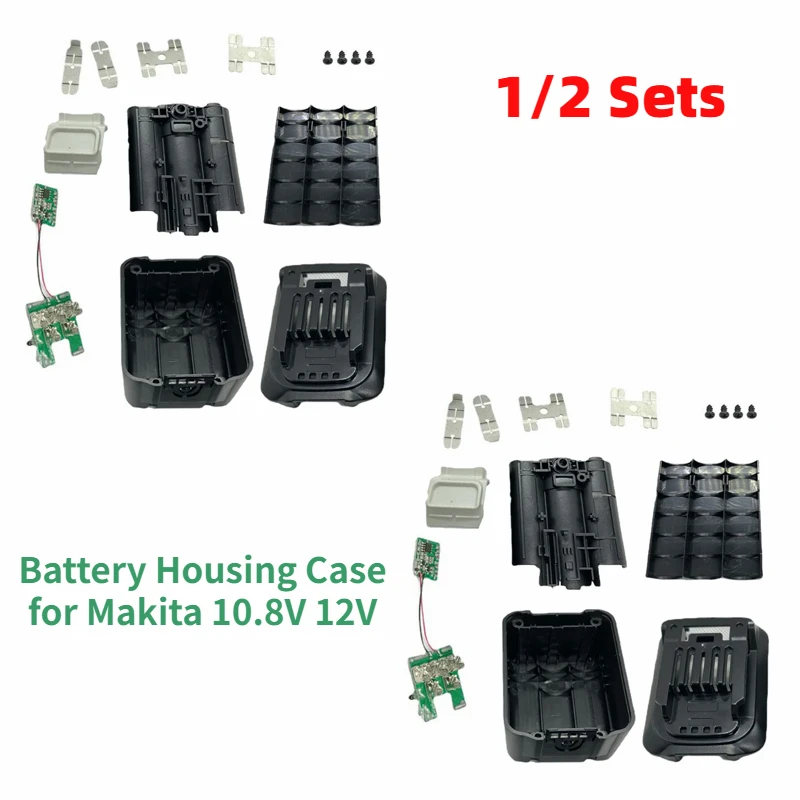 

Battery Housing Case Set with LED Power Indicator for Makita 10.8V 12V BL1015 BL1020 BL1041 Lithium Battery Accessories