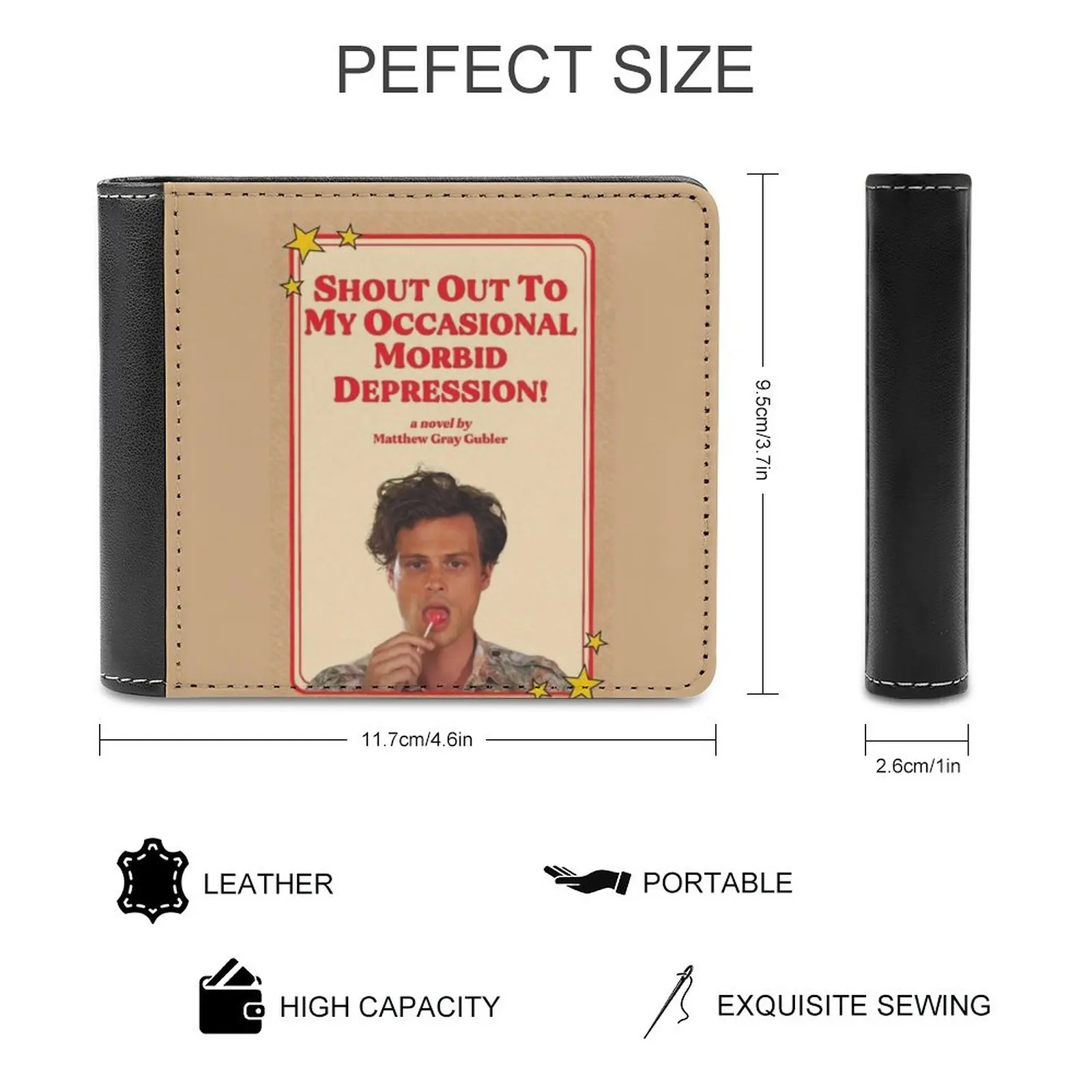 ツイートメイドブック Mgg レザー財布メンズクラシックブラック財布クレジットカードホルダーファッションメンズ財布マシュー・グレイ・ガブラー刑事