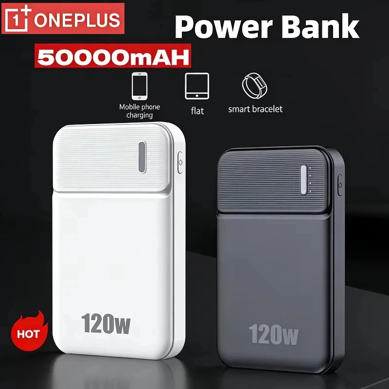 

Портативный внешний аккумулятор OnePlus 120W 50000 мАч, тонкий, с быстрой зарядкой, для iPhone 17 Pro Max, для Samsung