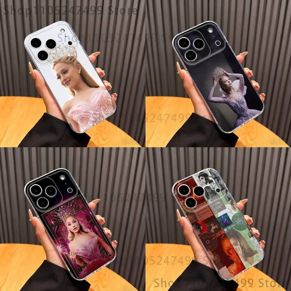 

Singer A-Ariana Grande Phone Case For iPhone 17,16,15,14,13,12,11 Pro,Max,Plus,XR,Mini,E Clear Full-coverage Soft Cover